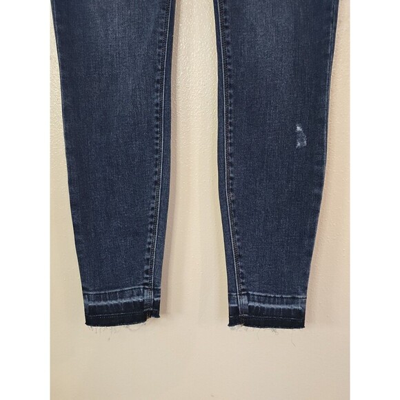 Spanx Distressed Skinny Jeans Womens Size XS Medium Wash Denim NWT $128 - Picture 4 of 10